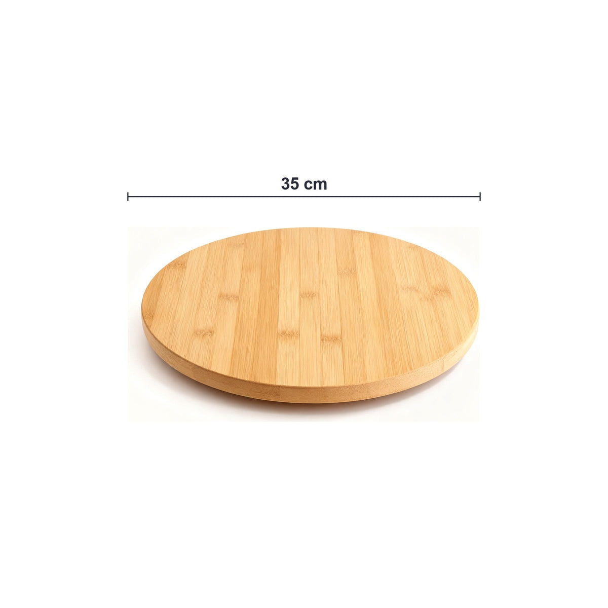 35 cm Dönerli Bambu Sunum Tablası 360 Derece Döner – yakın çekim