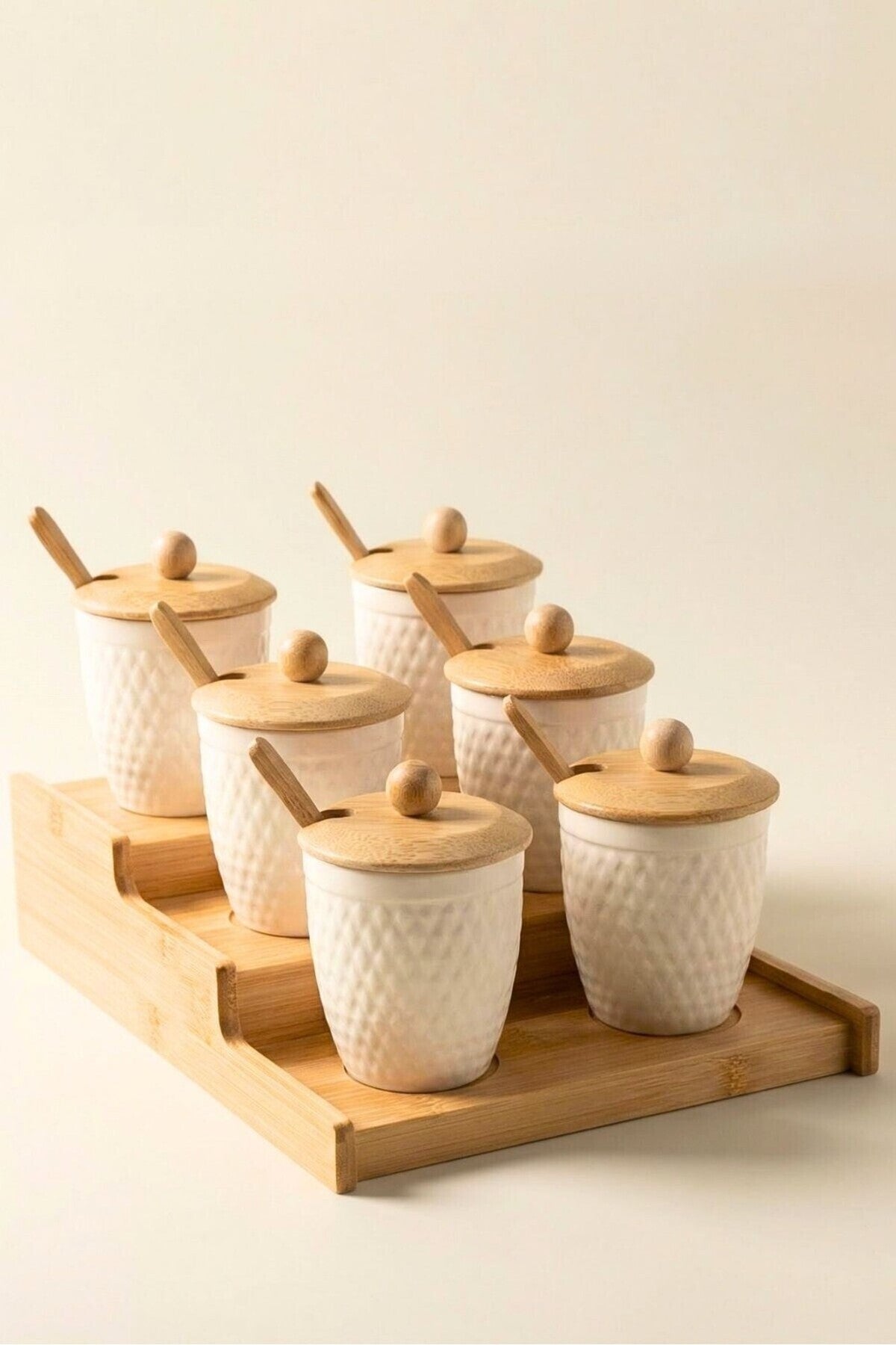 Bambu Standlı 6'lı desen ve malzeme detayı