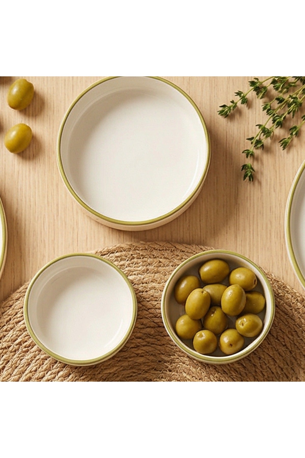 Olive 14 Parça 6 Kişilik Kahvaltı Takımı farklı açıdan görünüm