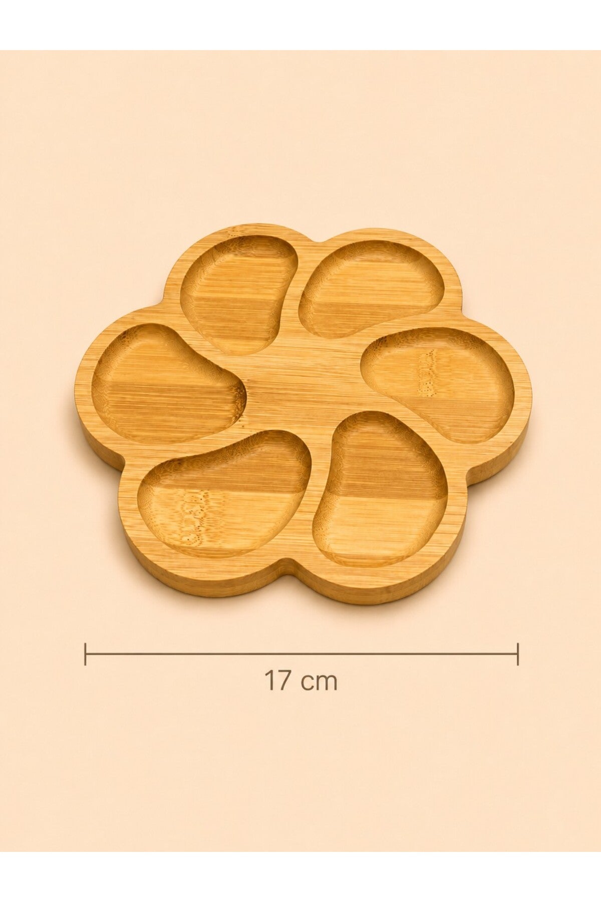 Bambu 6 Bölmeli Mini Sunumluk desen ve malzeme detayı