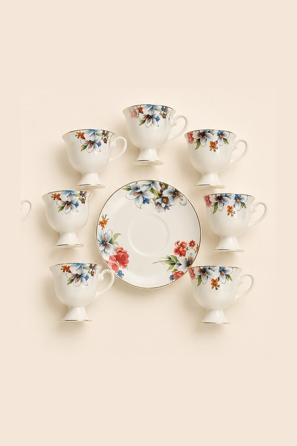 Manifest Ayaklı Kahve Fincan Takımı 6'lı farklı açıdan görünüm