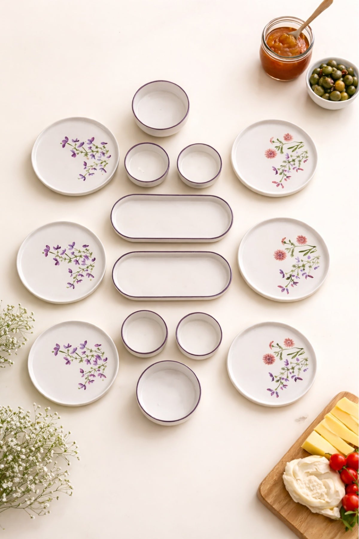 Garden 14 Parça 6 Kişilik Kahvaltı Takımı - Kahvaltı Takımı ana görseli