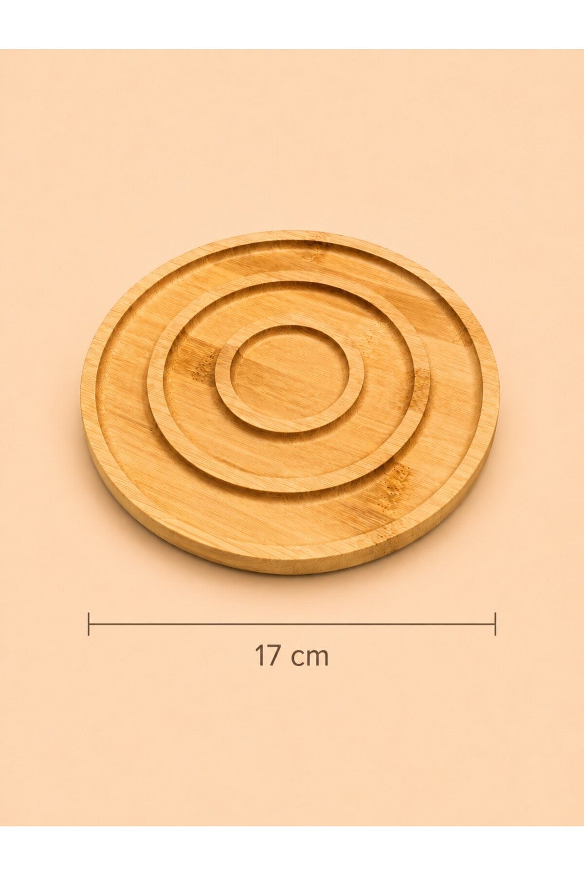 Bambu 2 Bölmeli Mini Halka Sunumluk desen ve malzeme detayı