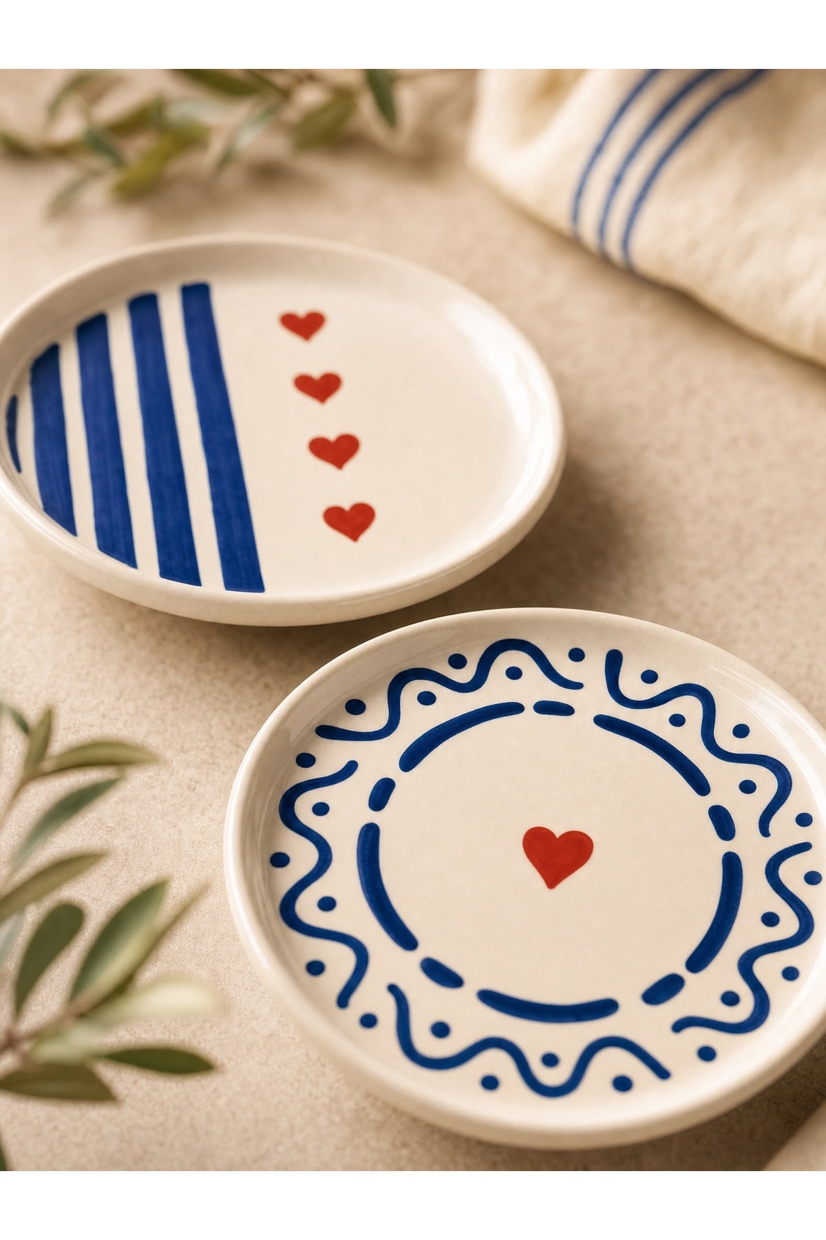 Blue Kalp 14 Parça 6 Kişilik Kahvaltı desen ve malzeme detayı