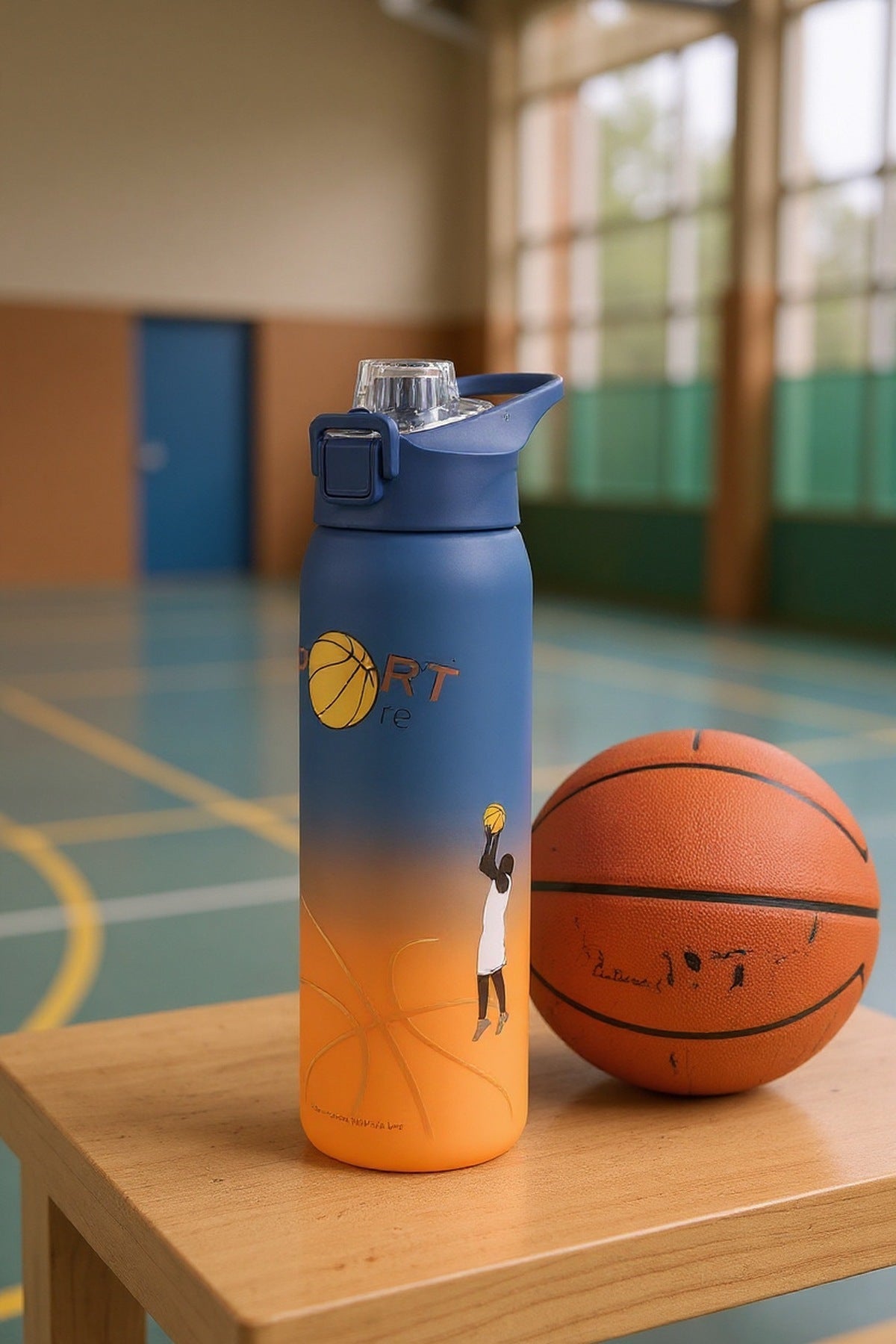 1100 ml Sports Club Matara Suluk Okul Spor yakın çekim detay görünümü