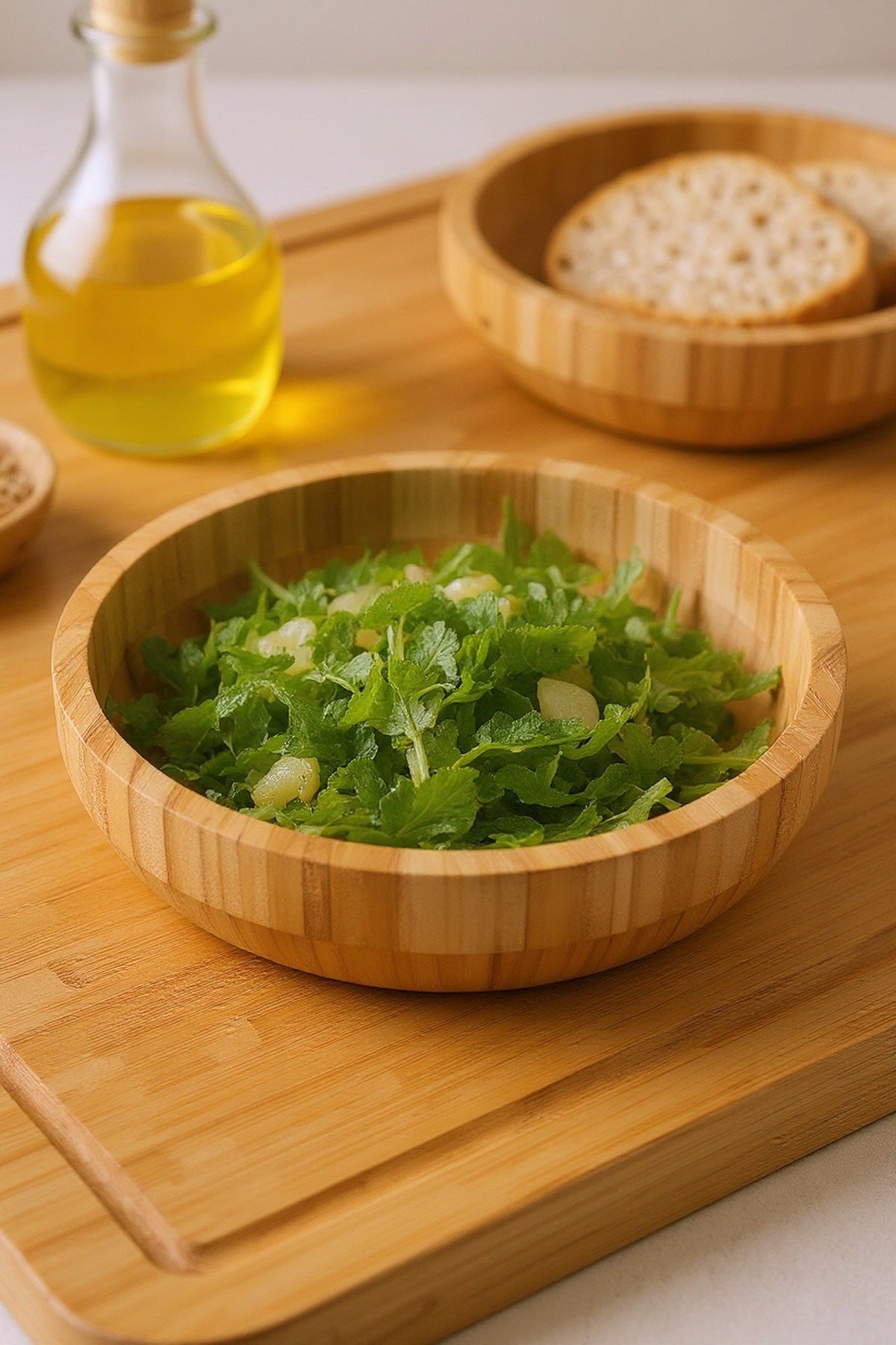 Bambu Kase 22 cm Salata Kasesi Çerezlik yakın çekim detay görünümü