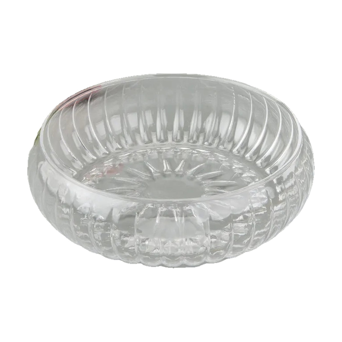 Cam Salata Kasesi 24 cm Dekoratif Desenli Servis Kasesi Meyve ve Çerez Kasesi