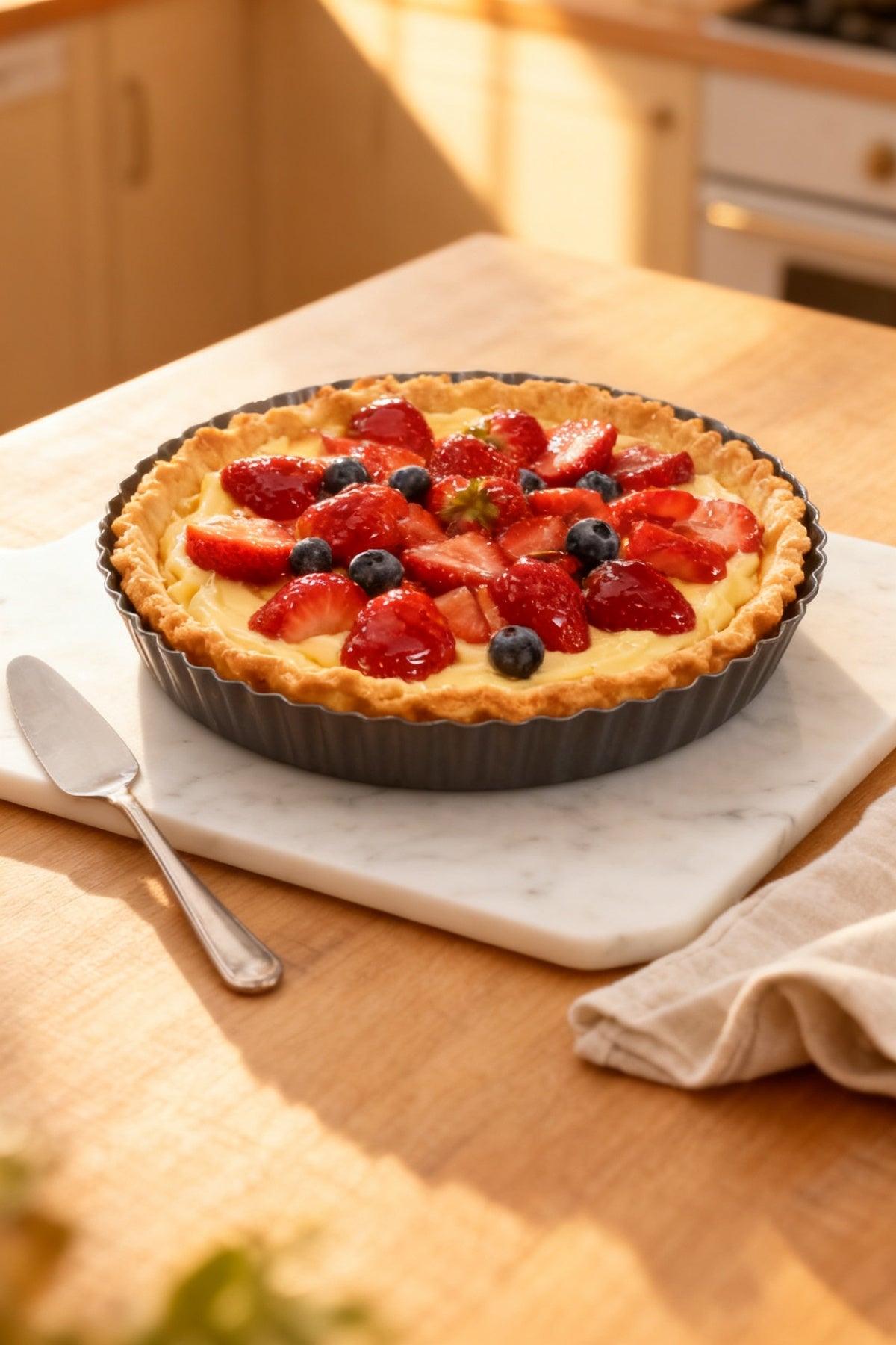 Çıkarılabilir Tabanlı Tart ve Kek Kalıbı — Yapışmaz Oluklu Kenar 3