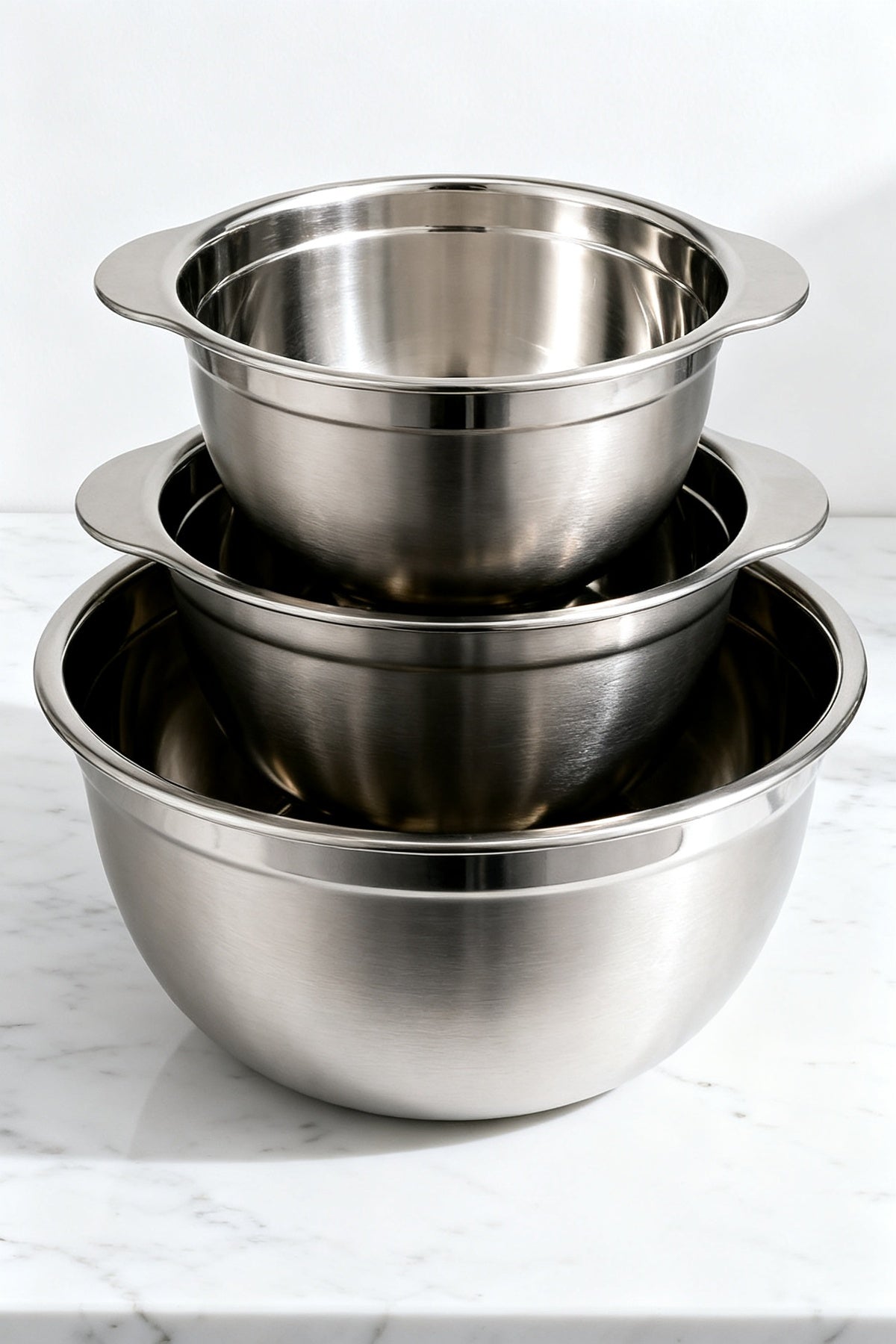 Paslanmaz Çelik Ölçekli Karıştırma Kabı 3'lü Set — 1500 / 1850 / 2400 ml 3