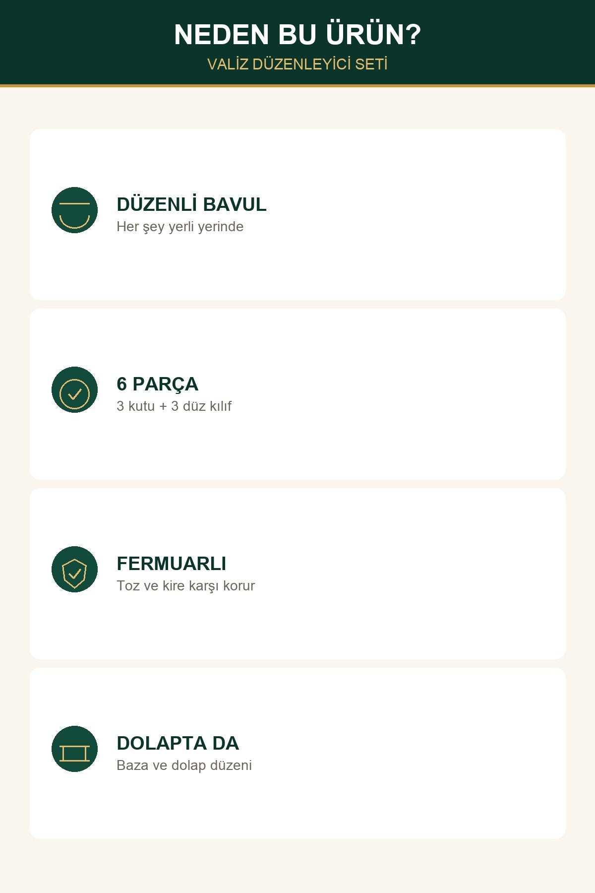 6 Parça Valiz Düzenleyici Set Fermuarlı Bavul İçi Organizer Gri Çizgil