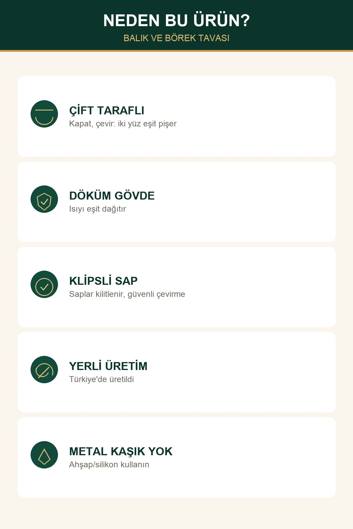 Çift Taraflı Balık ve Börek Tavası 30 cm Döküm Granit Hamsi Tavası Yer