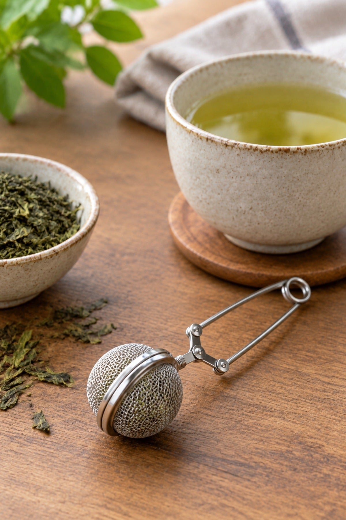 Maşalı Bitki Çayı Demleme Süzgeci Paslanmaz Çelik 5 cm Top Çay Süzgeci