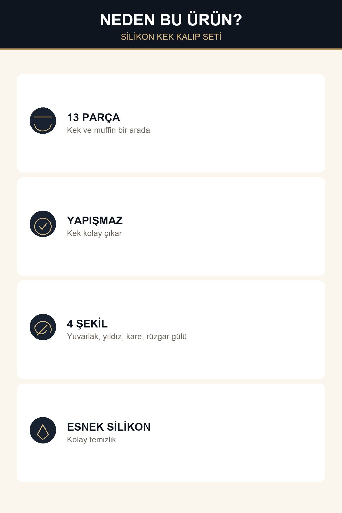 13 Parça Silikon Kek Kalıbı Seti Baton 25x11,5 cm ve 12 Muffin Kalıbı