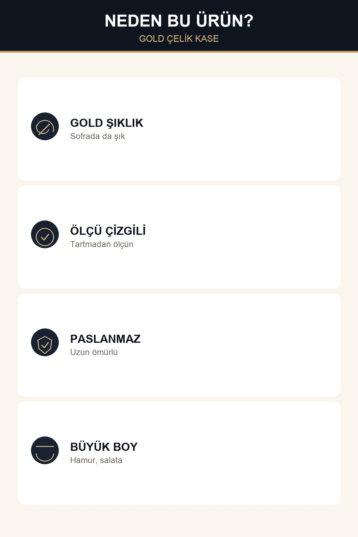 2'li Gold Çelik Karıştırma Kasesi 1800 ml 3000 ml Ölçü Çizgili Paslanm