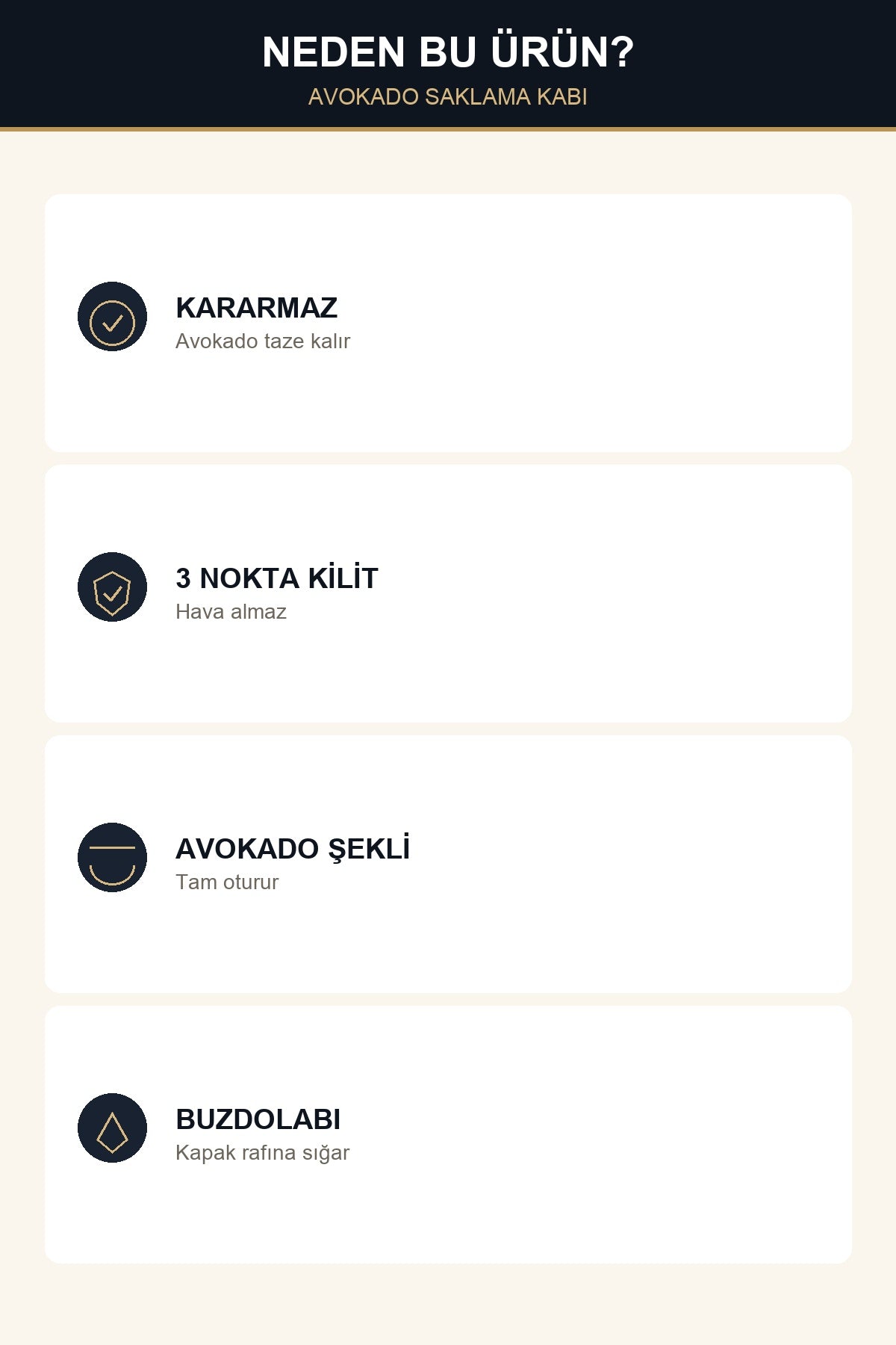 Avokado Saklama Kabı 3 Noktadan Kilitli Yarım Avokado Taze Tutma Kabı