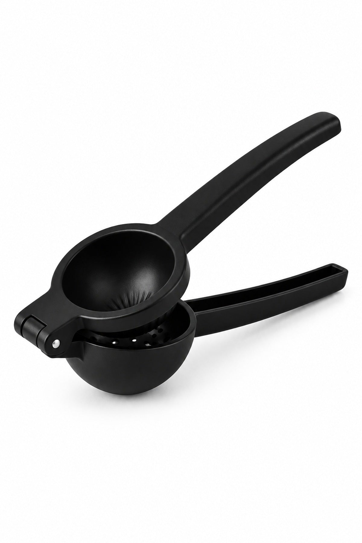 Pres Limon Sıkacağı Çelik Metal Siyah Kollu Meyve Sıkacağı 7 cm Hazne