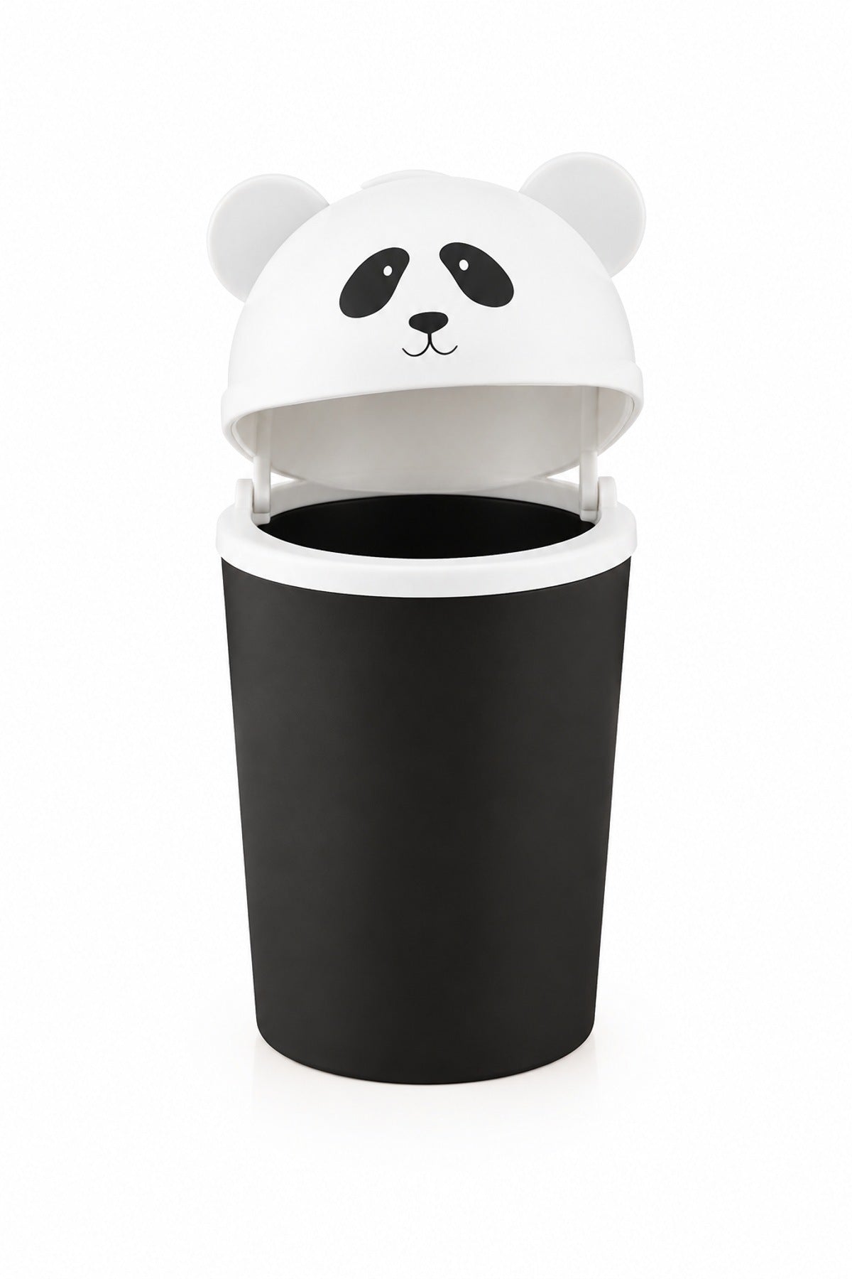 Panda Mini Masa Üstü Çöp Kovası Sallanır Kapaklı Ofis Çocuk Odası Maky