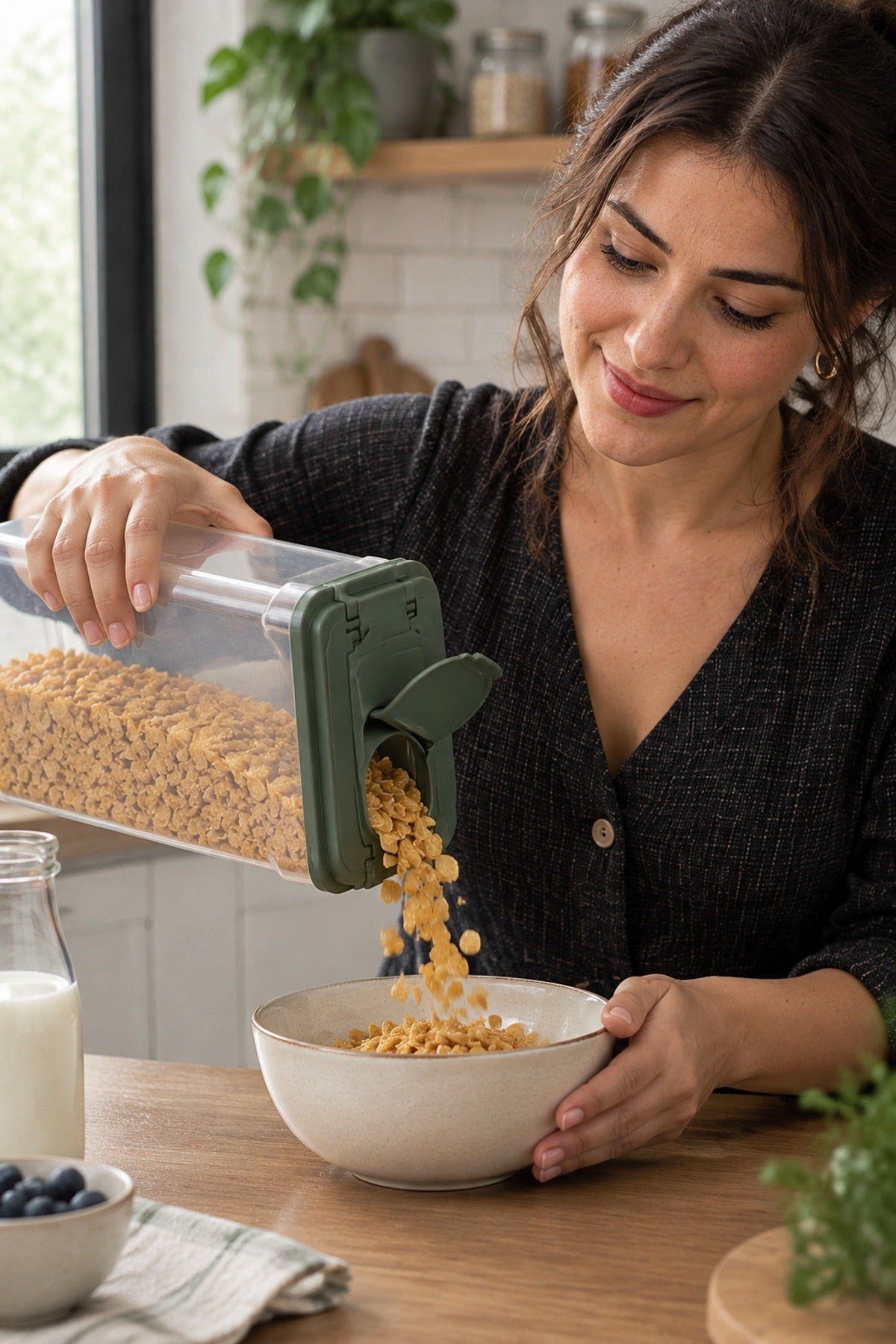 Freshmax Erzak Saklama Kabı 3'lü Set 3,6 Litre Dökme Ağızlı Un Şeker K