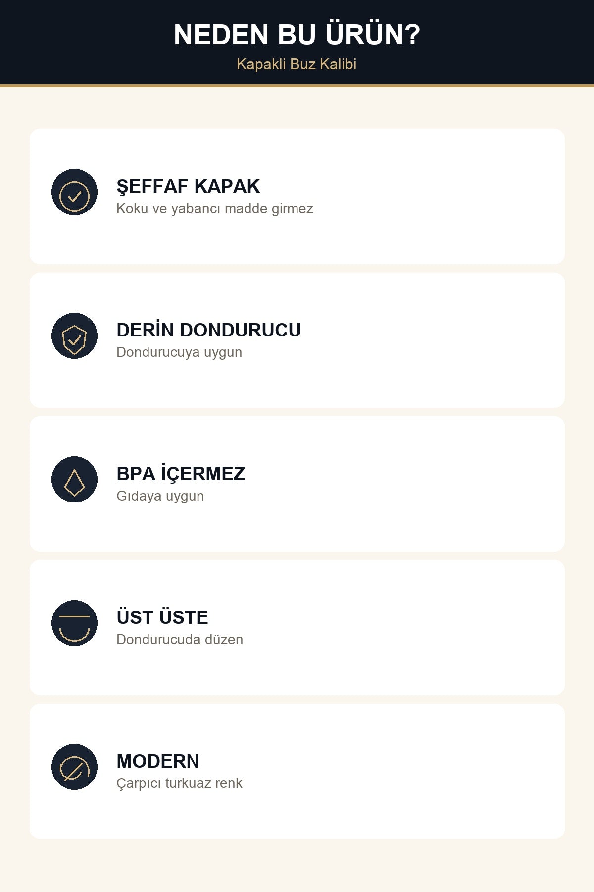 Kapaklı Buz Kalıbı Şeffaf Kapaklı Kolay Çıkan Buzluk Buz Küpü Kabı Tur