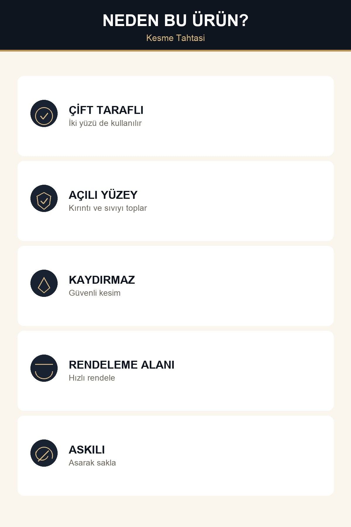 Çift Taraflı Kesme Tahtası 25x37 cm Kaydırmaz Rendeleme Alanlı Taşma Ö Beyaz