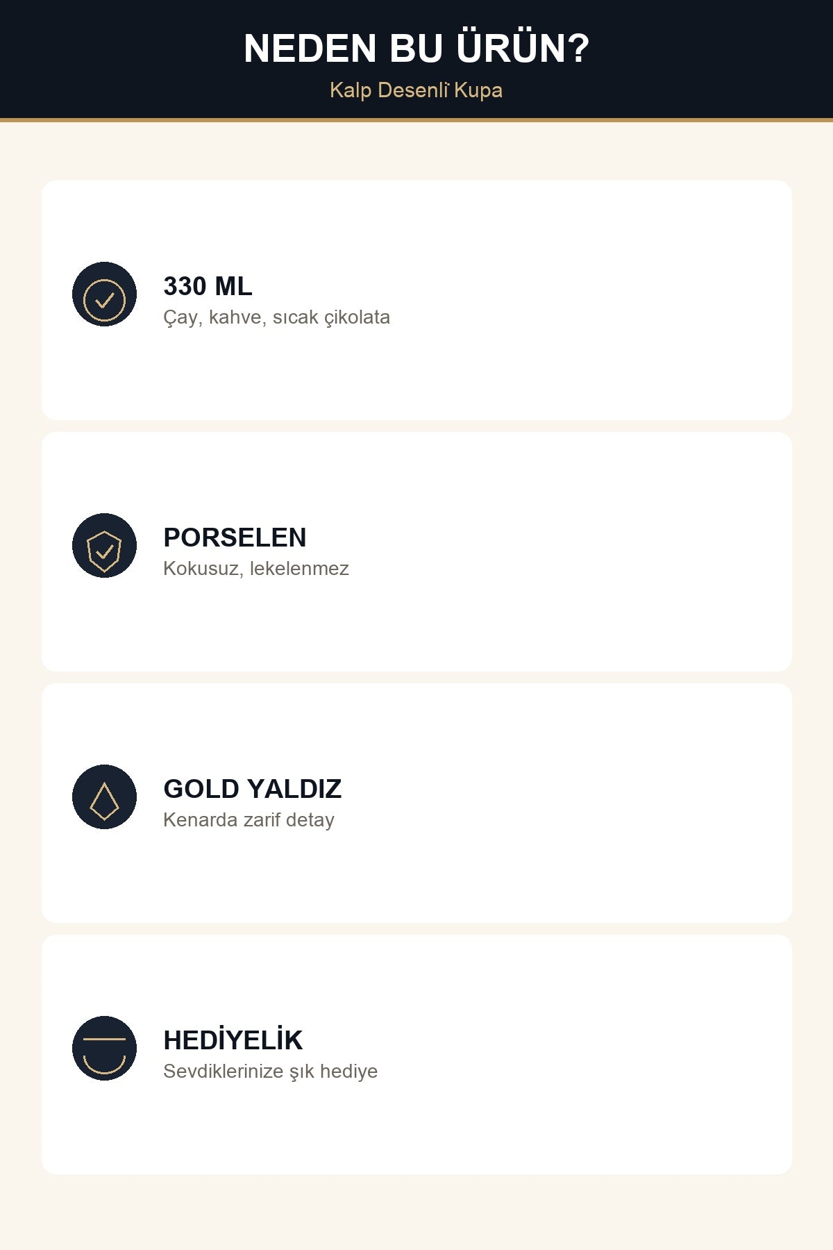 Kalp Desenli Porselen Kupa 330 ml Gold Yaldızlı Pembe Çay Kahve Kupası Sarı