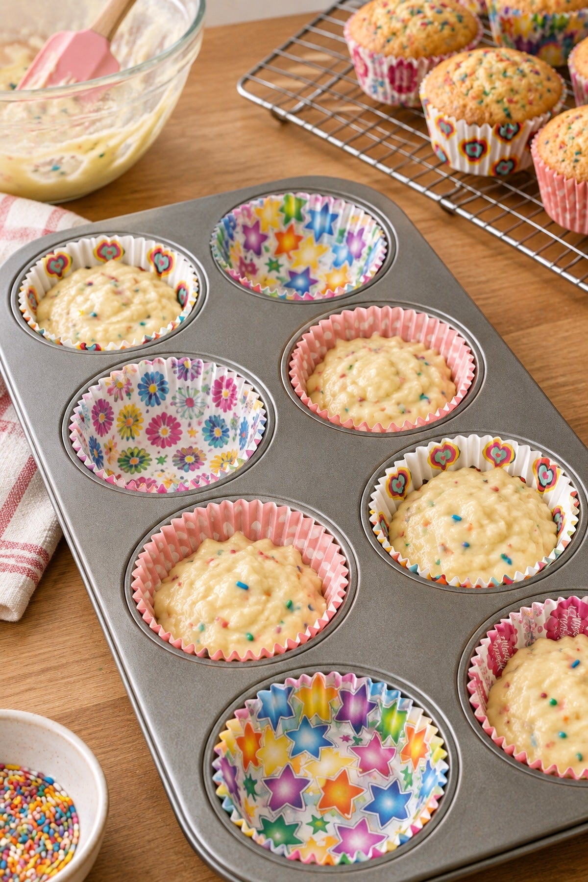 500'lü Kağıt Muffin Kek Kalıbı Cupcake Kapsülü Büyük Paket Pişirme Kabı
