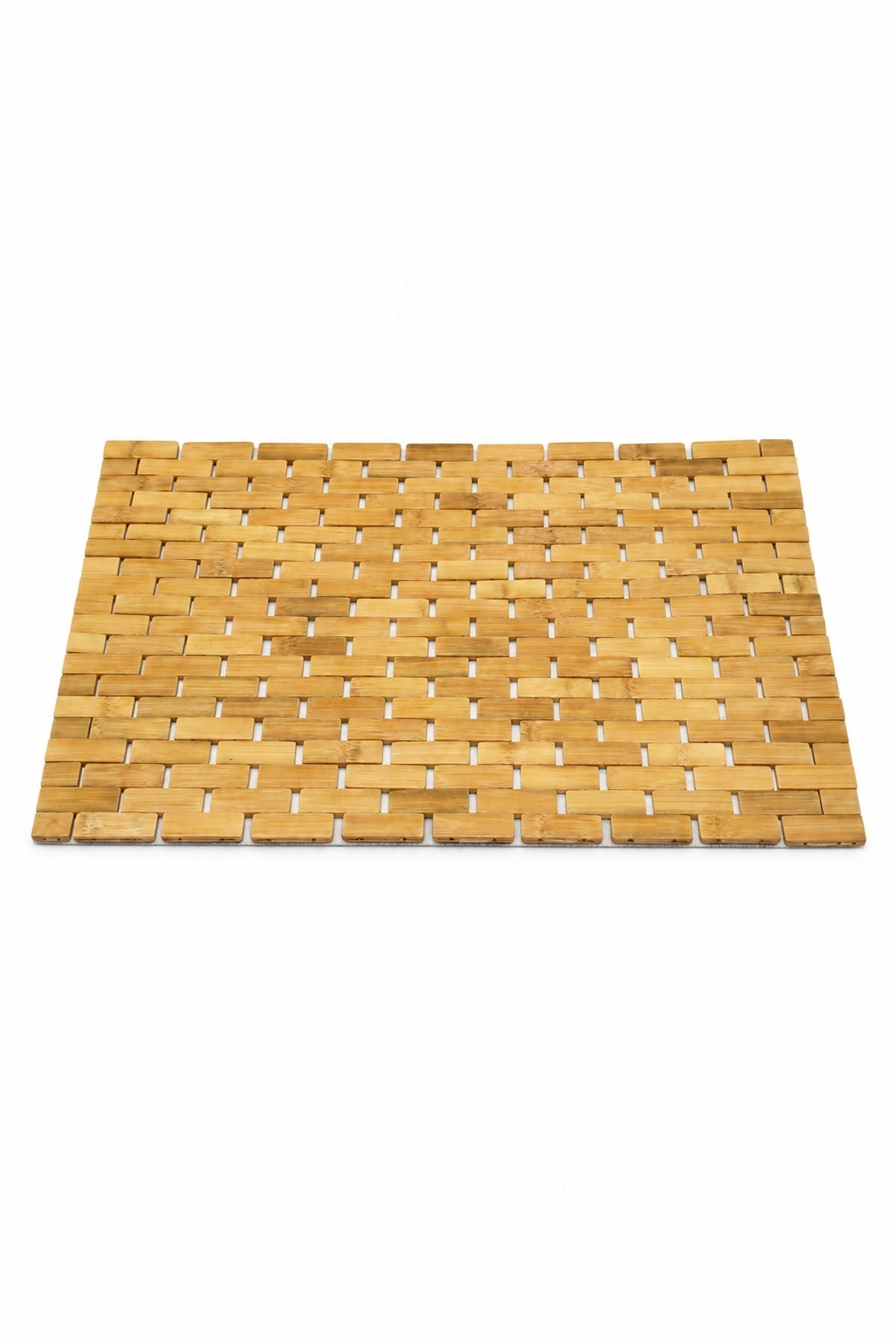 Bambu Banyo Paspası 42x62 cm Kaydırmaz Doğal Ahşap Duş Önü Paspası