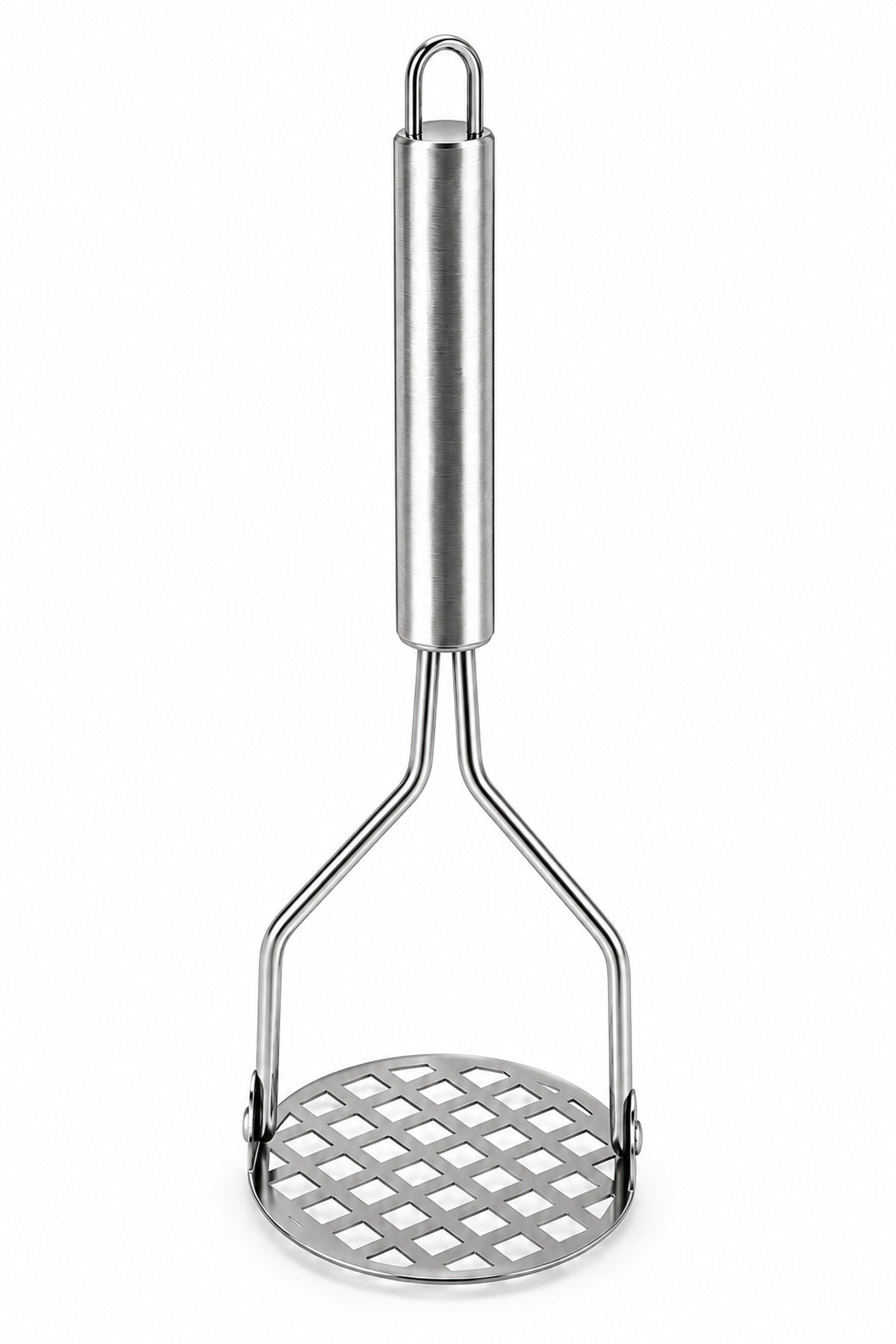 Metal Patates Ezici 25 cm Yuvarlak Başlıklı Krom Saplı Püre Yapıcı Ask