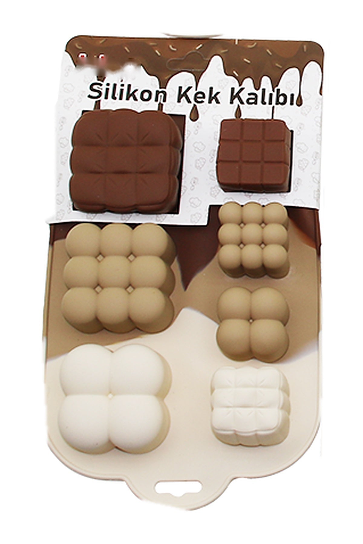 Silikon Bubble ve Çikolata Mini Kek Kalıbı 6'lı Muffin ve Çikolata Kal