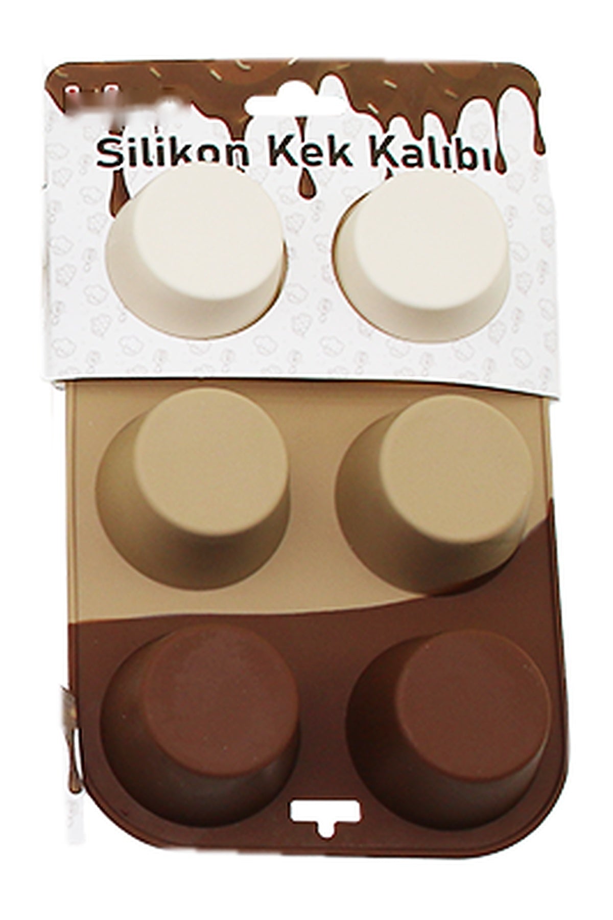Silikon Klasik Muffin Mini Kek Kalıbı 6'lı Muffin ve Çikolata Kalıbı Ü