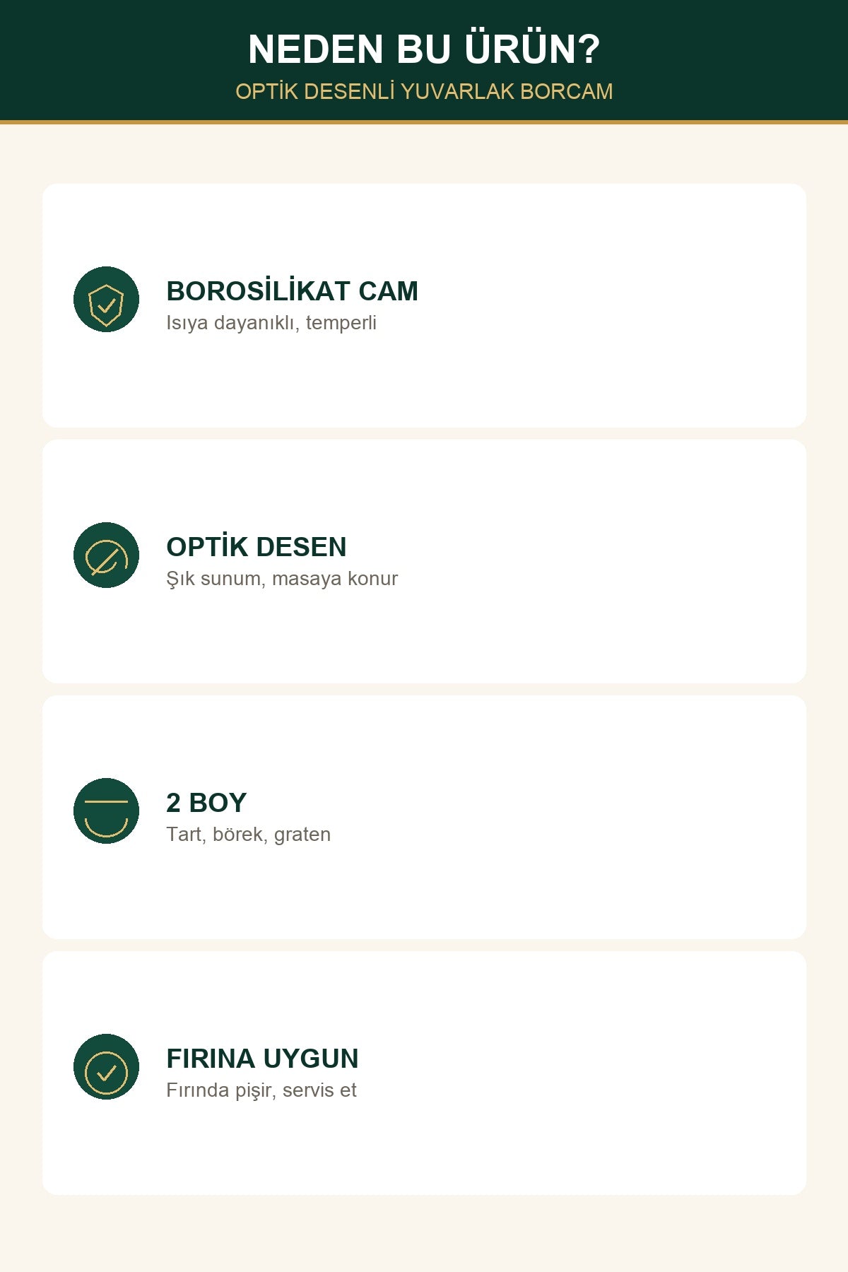 2'li Optik Desenli Yuvarlak Borcam Seti Borosilikat Cam Fırın Kabı 31