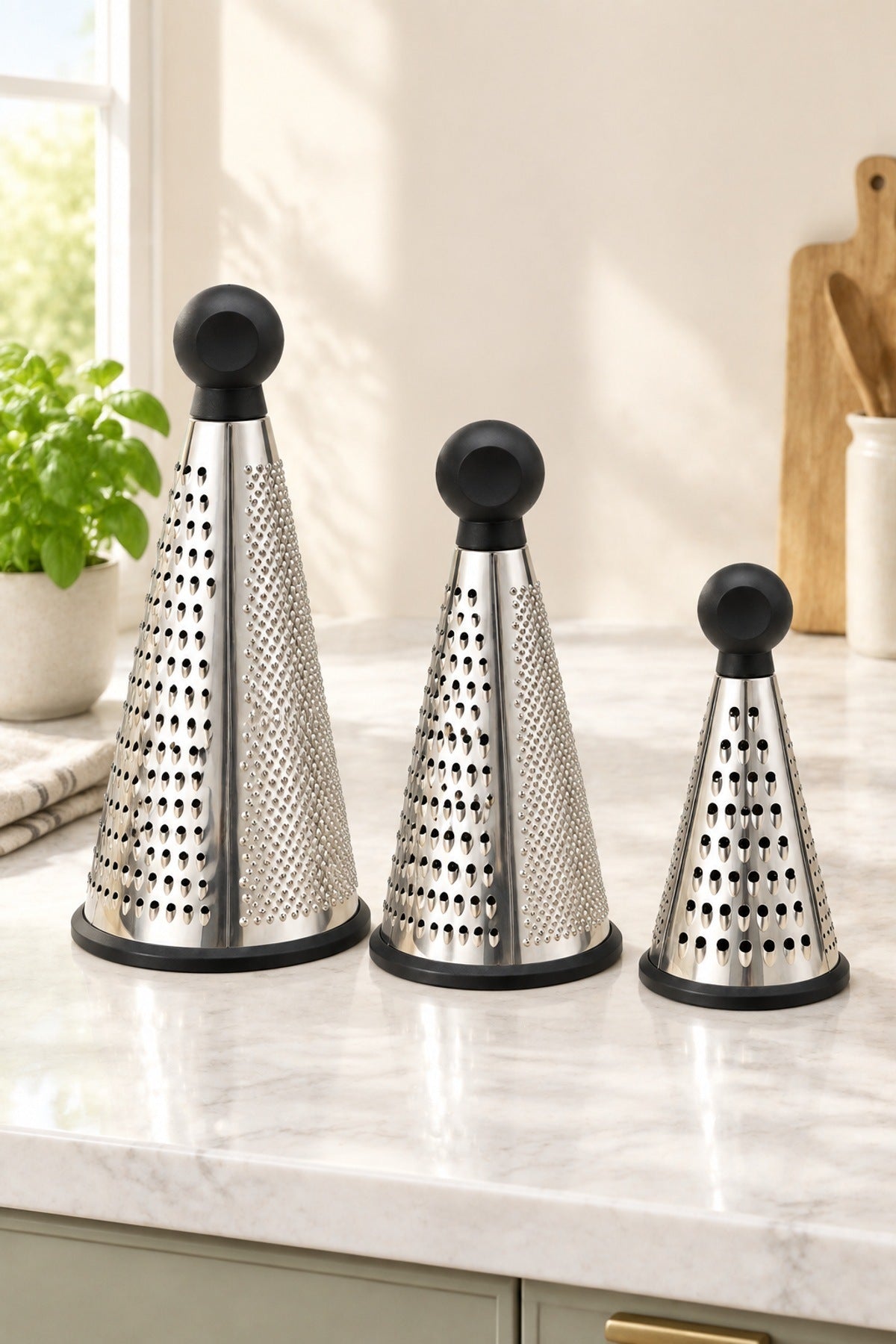 Konik Huni Rende Metal Gövde Topuz Saplı Orta 22,5 cm