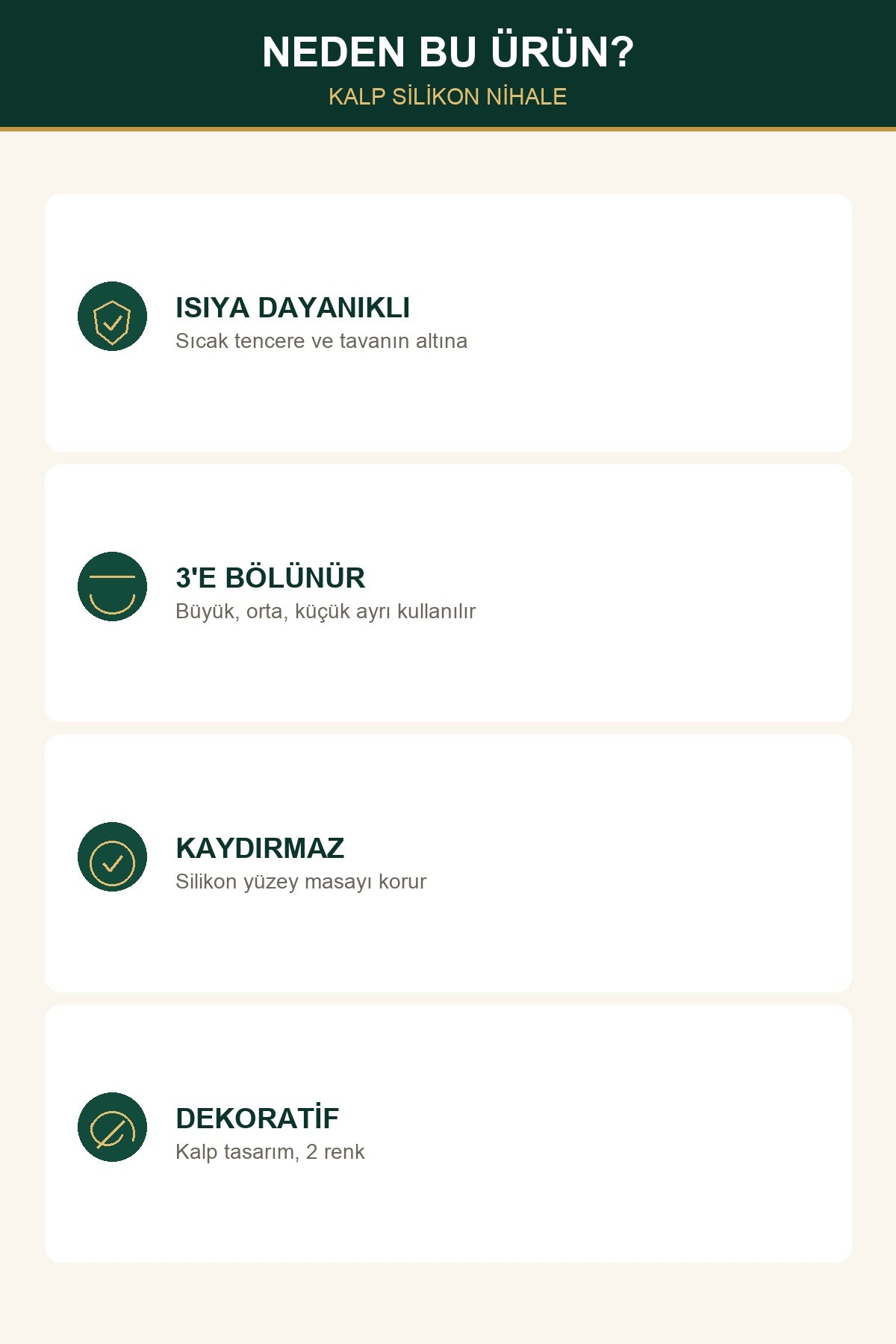 2'li Kalp Silikon Nihale Seti 3'e Bölünebilir Isıya Dayanıklı Tencere