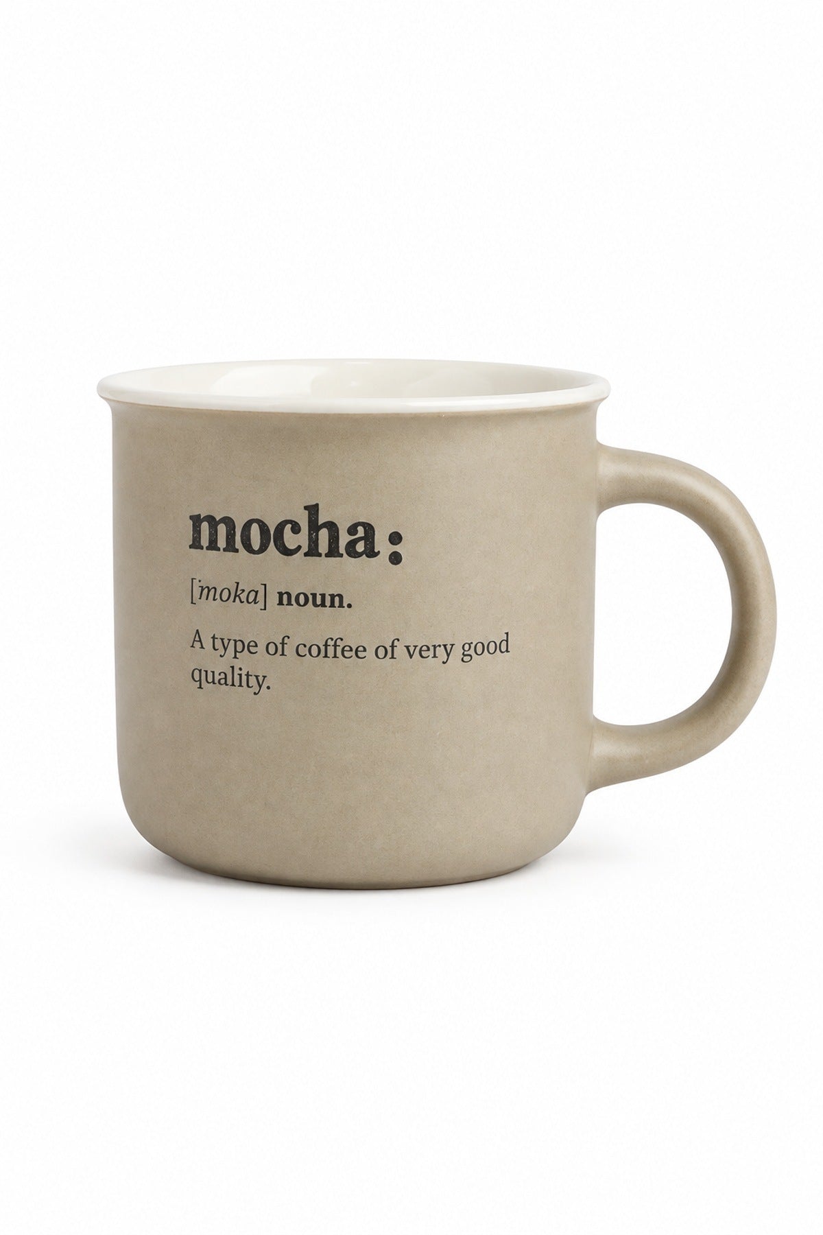 Lory Mottolu Kupa 380 cc Kahve Kupası Yazılı Hediyelik Kupa Latte (Kre Mocha (Bej)