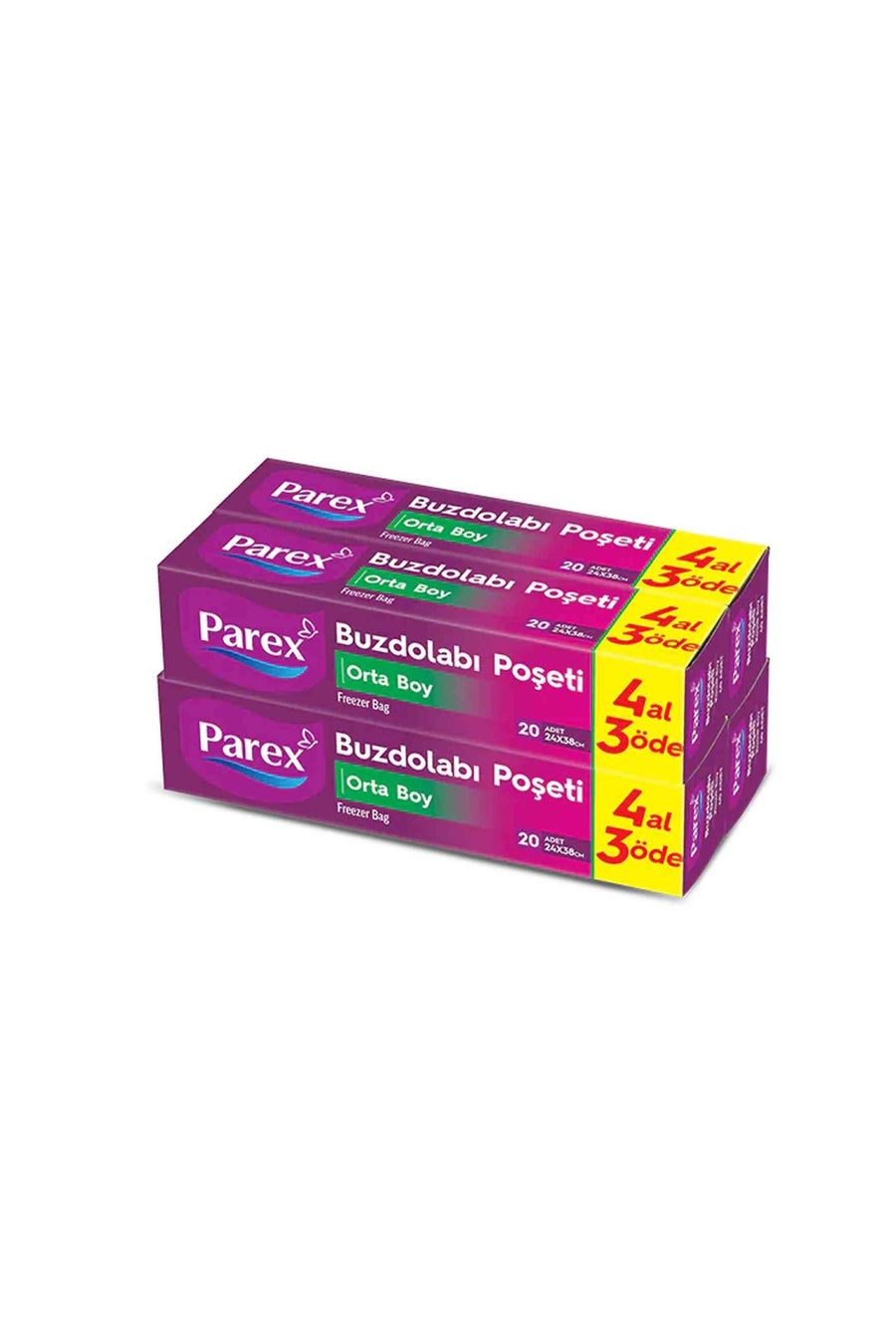 Parex Buzdolabı Poşeti Orta Boy 4 Al 3 Öde